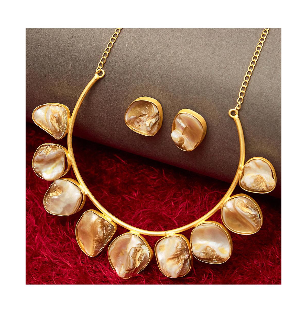 Sohi Abstract-stone Jewellery Set