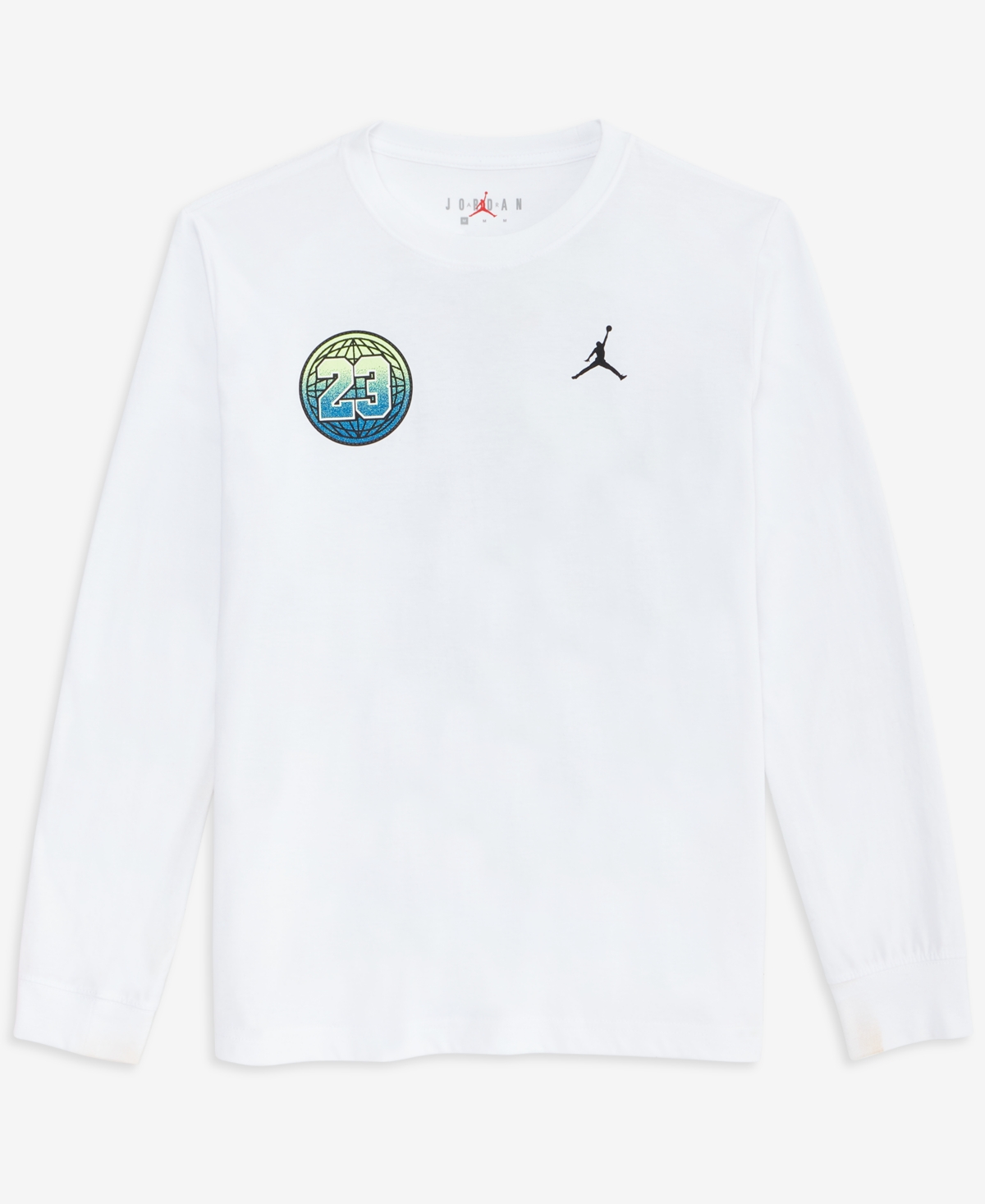 Jordan Big Boys Jumpman Global Rise Graphic Long-sleeve T-shirt In White