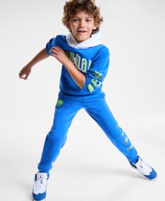 Big Boys Gametime Fleece Pullover Hoodie, Chenille Patch Pants & Air School Backpack and Pencil Case Set