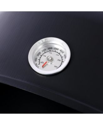 17" Steel Charcoal Smoker BBQ Grill - Black