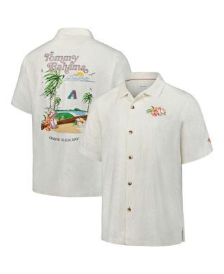 Tommy Bahama - Men's White Arizona Diamondbacks Grand Slam Bay Camp Button-Up Shirt