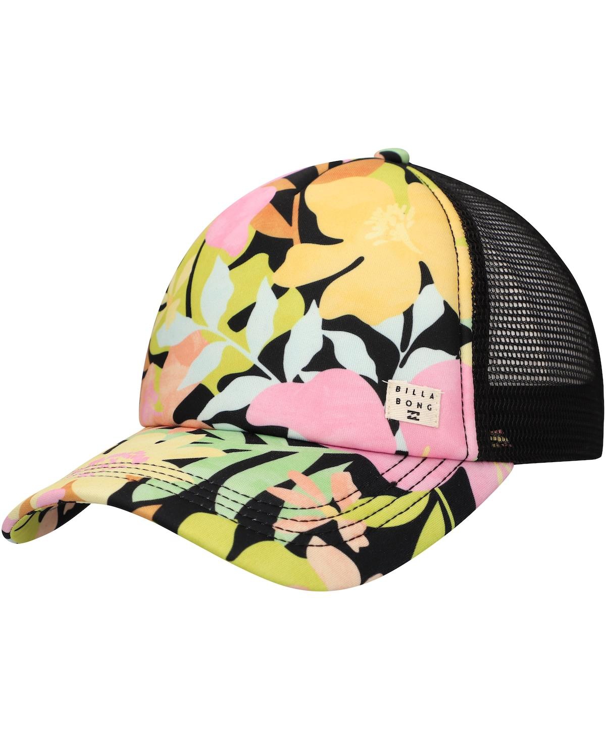 Women's Black Heritage Mashup Trucker Adjustable Hat - Black