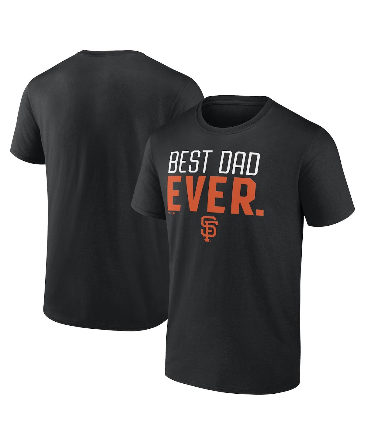 FANATICS MTO LABEL MEN'S BLACK SAN FRANCISCO GIANTS BEST DAD EVER T-SHIRT 
