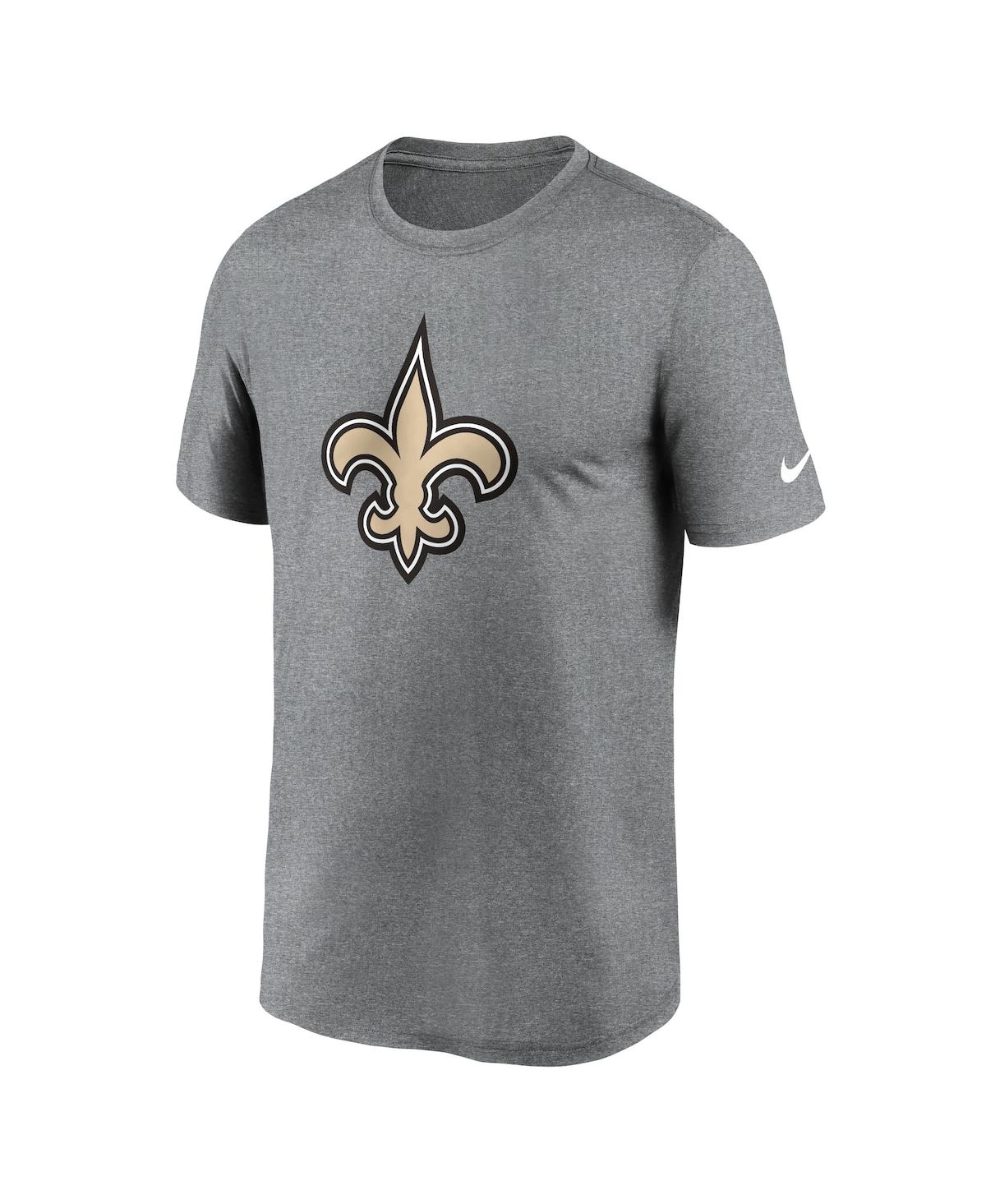 Nike Men's Big And Tall Heathered Charcoal New Orleans Saints Logo Essential Legend Performance T-shirt