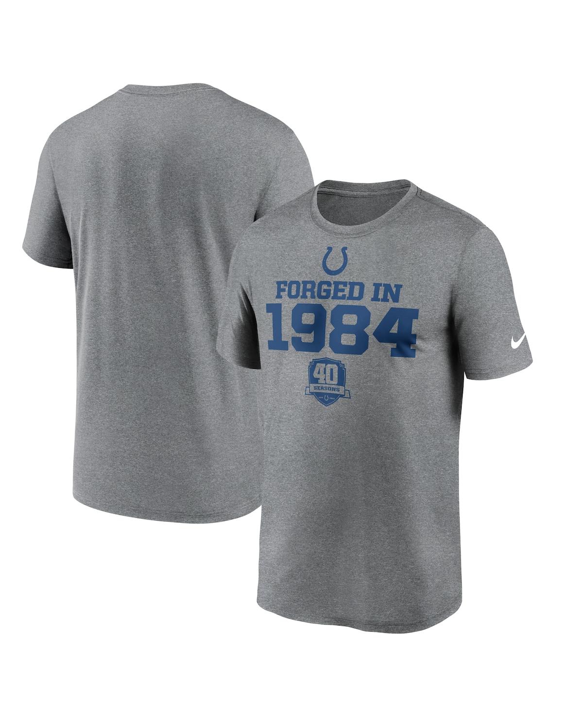 Nike Men's Heather Gray Indianapolis Colts 40th Anniversary Legend Performance T-Shirt