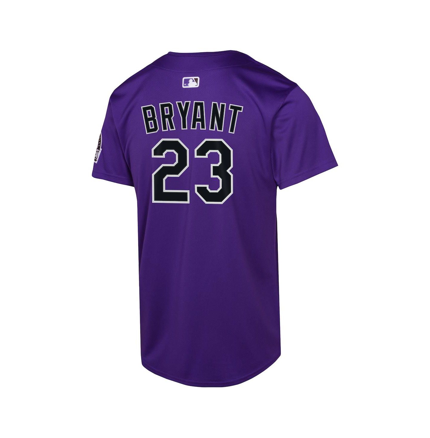 Детский топ Nike Kris Bryant Purple Colorado Rockies Alternate Limited Player Jersey — фото 3