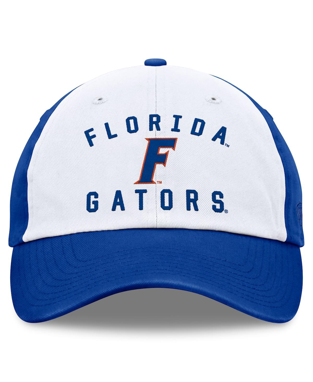 Top Of The World Men's White/royal Florida Gators Heritage Weston Adjustable Hat