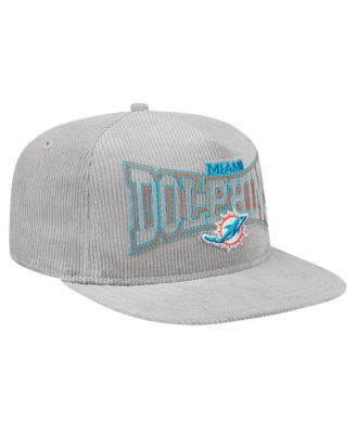Men's Gray Miami Dolphins Corduroy&nbsp;Golfer Adjustable Hat
