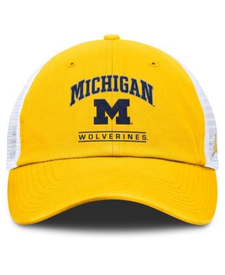 Men's Maize/White Michigan Wolverines Club Trucker Adjustable Hat