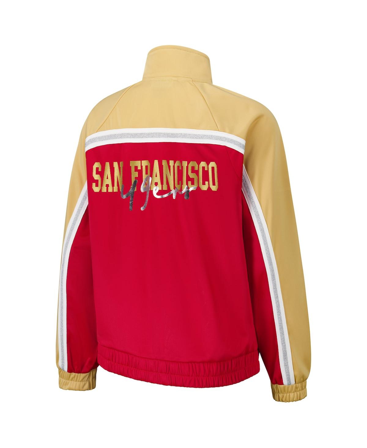 Shop G-iii 4her By Carl Banks Women's Scarlet San Francisco 49ers Post Game Full-zip Track Jacket