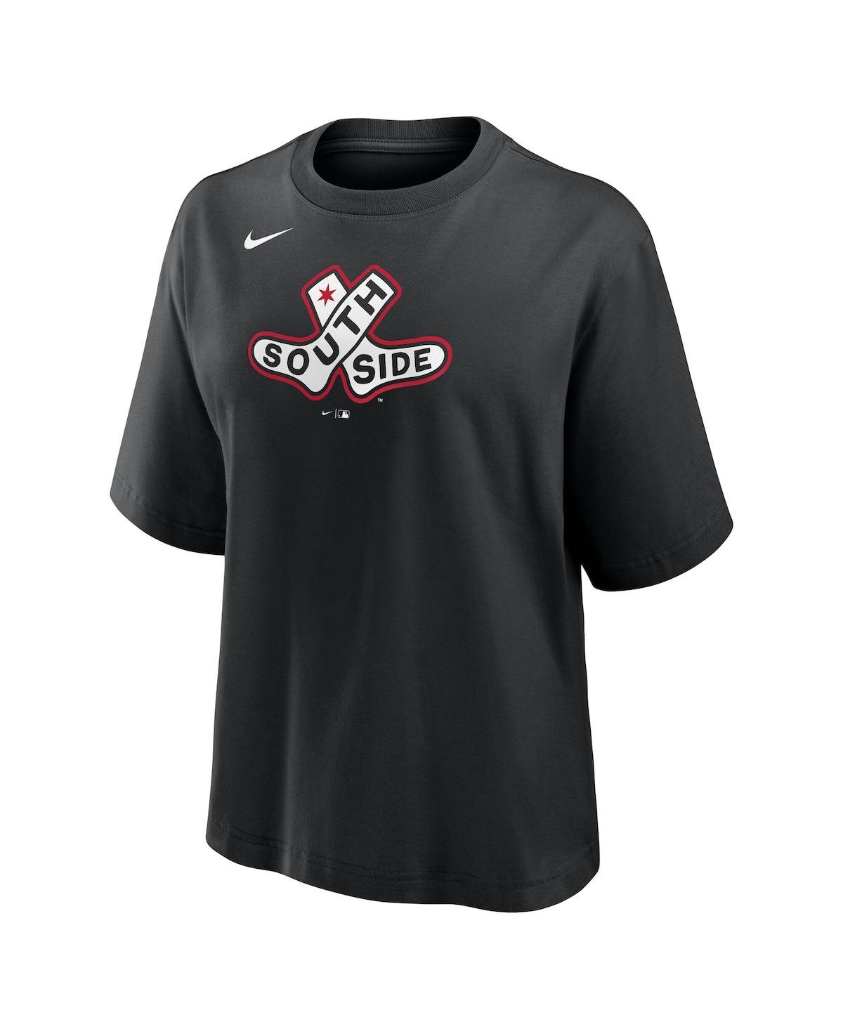 Nike Black Chicago White Sox Side Cinch Fashion Tri-blend Performance T-shirt In Black