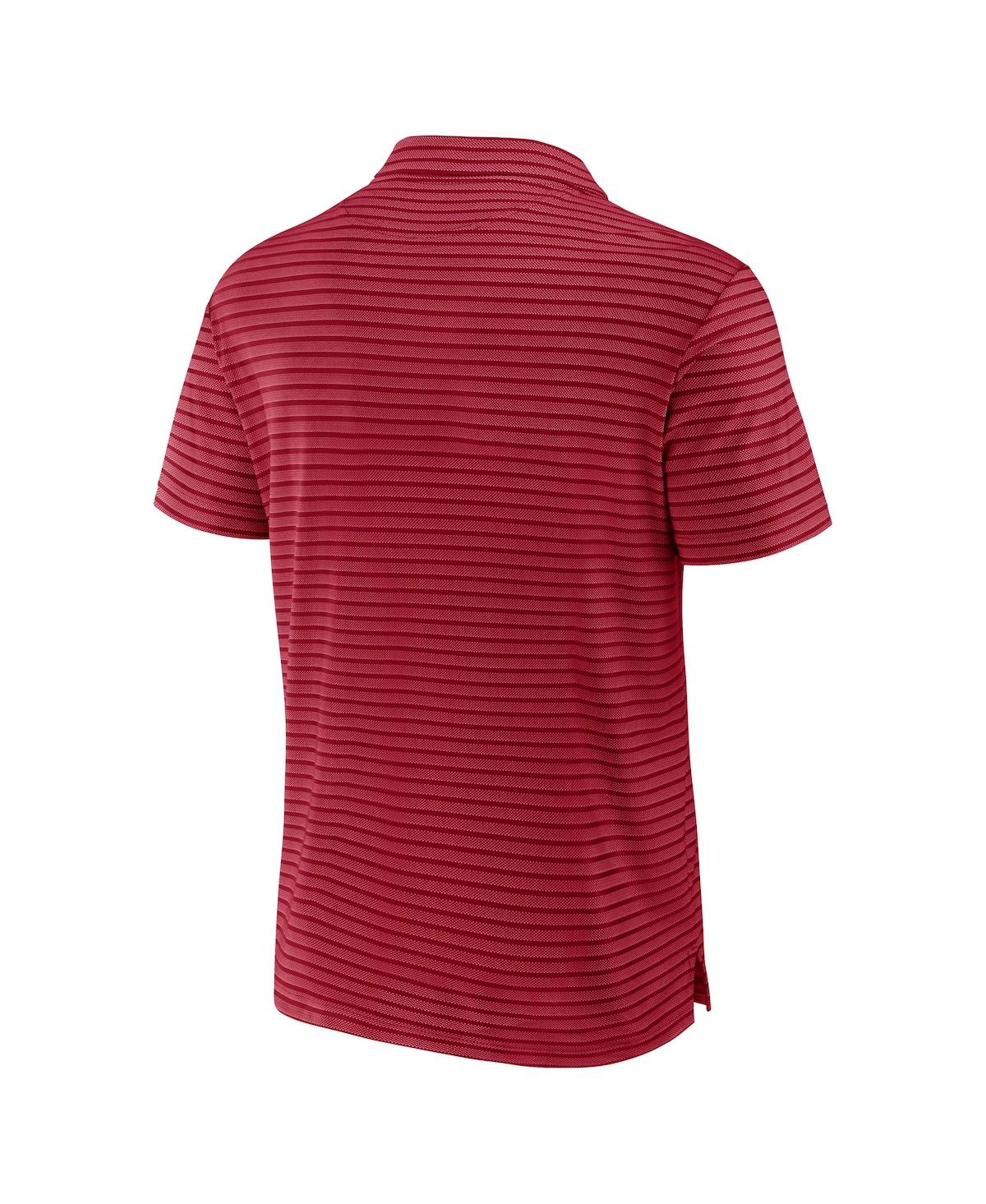 Fanatics Men's Crimson Oklahoma Sooners Victory Calls Stripe Polo Shirt In Red
