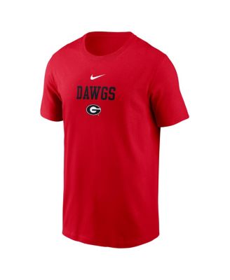 Men's Red Georgia Bulldogs 2-Hit Stacked T-Shirt