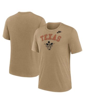 Nike - Men's Heather Light Brown Texas Longhorns Legacy Arch Tri-Blend T-Shirt
