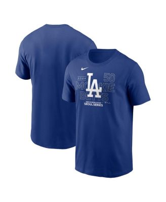 Nike - Men's Mookie Betts Royal Los Angeles Dodgers 2024 MLB World Tour Seoul Series Player Name Number Event Stack T-Shirt