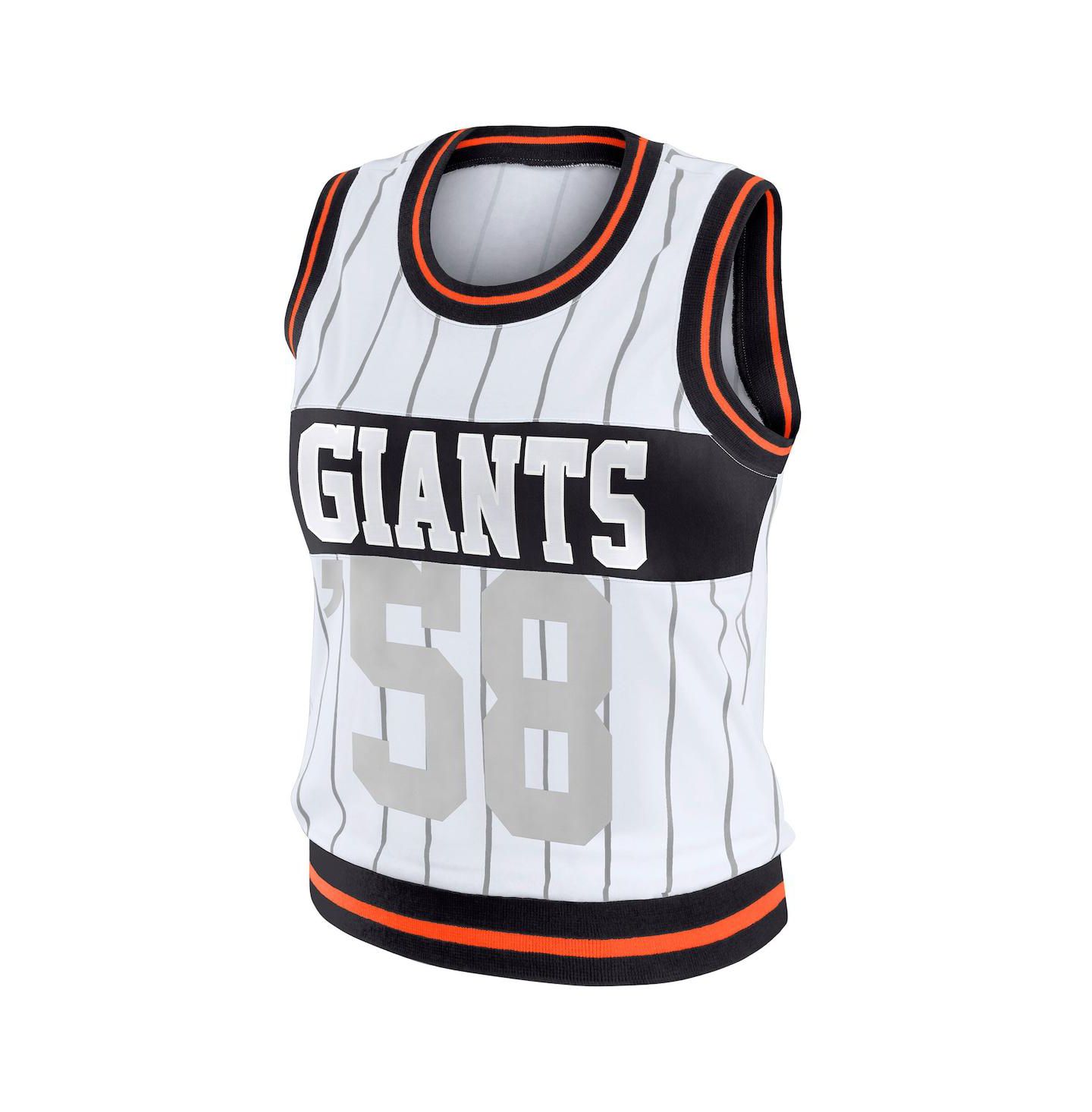 Женский топ WEAR by Erin Andrews White San Francisco Giants Sporty — фото 2