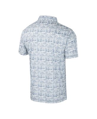 Men's Navy/White Penn State Nittany Lions Big Tall Allover Polo Shirt