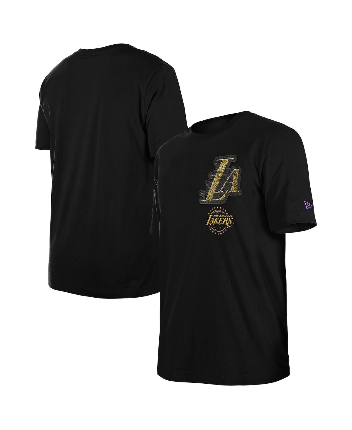 Men's Black Los Angeles Lakers 2024/25 City Edition Chenille Heavyweight T-Shirt - Black