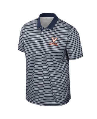 Men's Navy Virginia Cavaliers Striped Polo Shirt