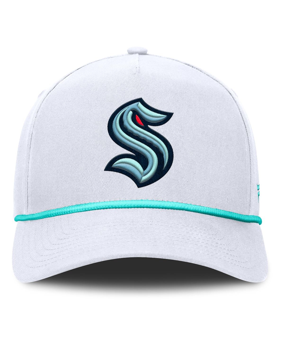 Fanatics Men's White Seattle Kraken Rope A-frame Adjustable Hat