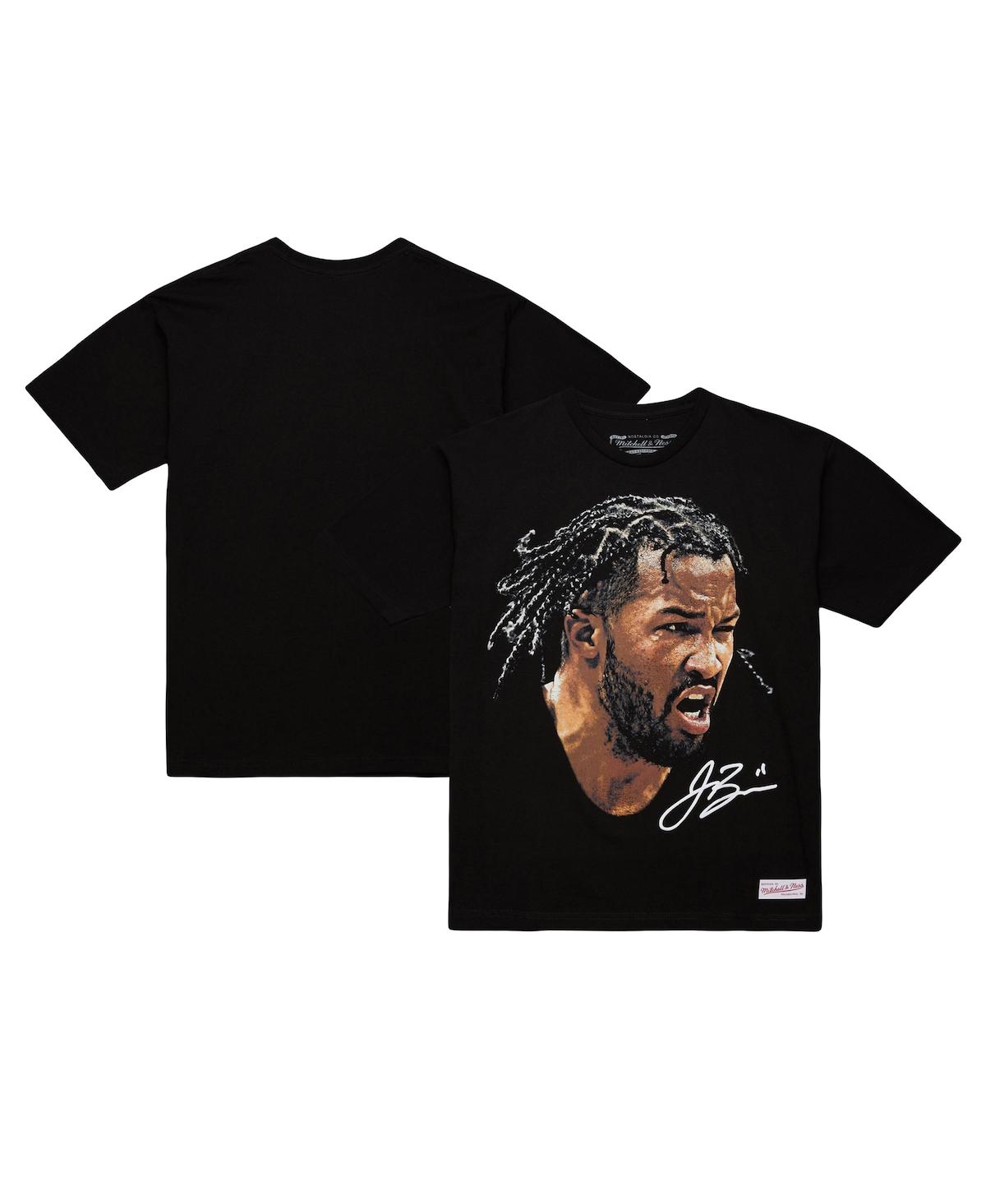 Mitchell & Ness Men's and Women's Jalen Brunson Black Nba Real Big Face Player T-Shirt - Black
