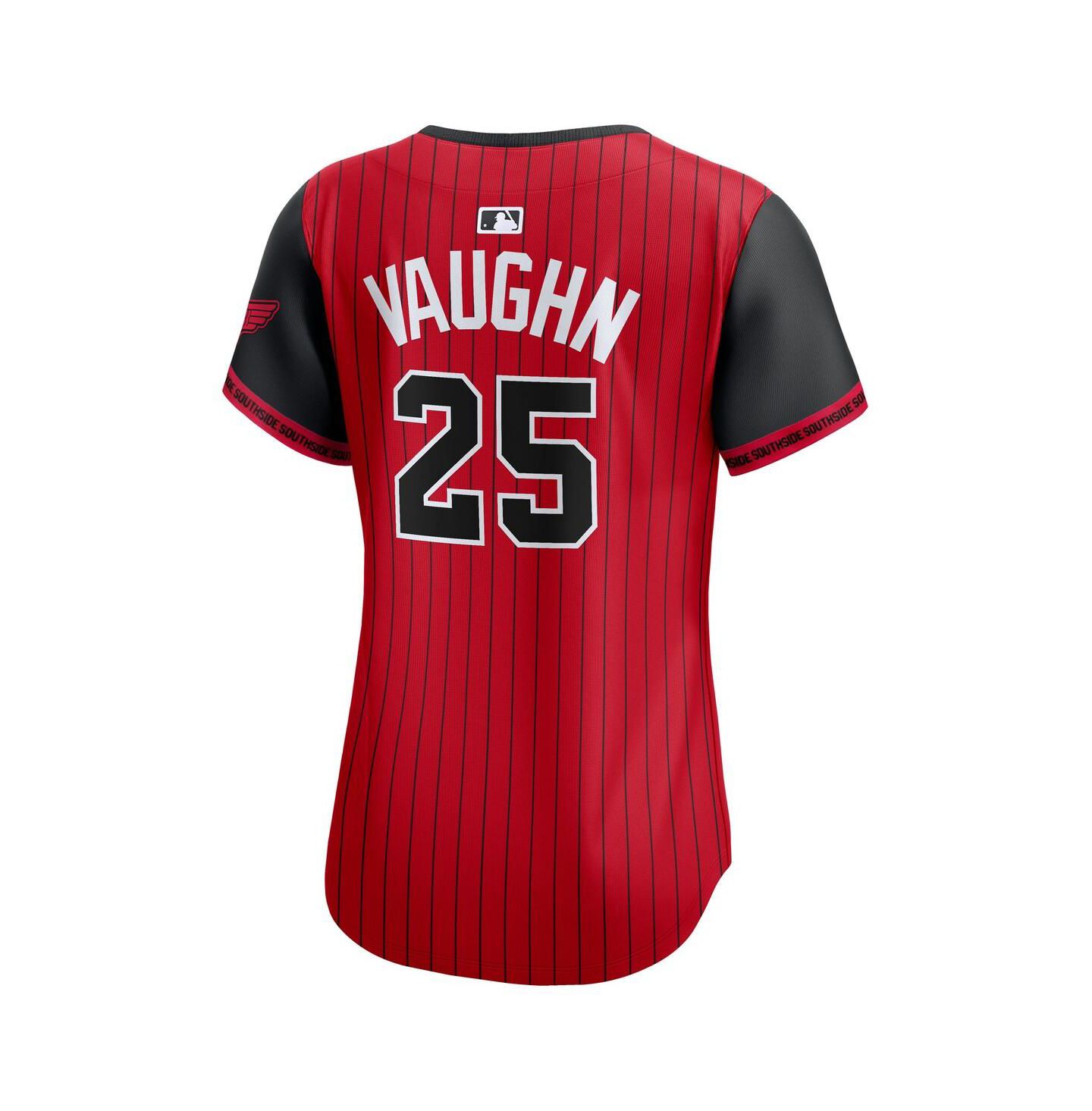 Женский топ Nike Andrew Vaughn Red/Black Chicago White Sox 2025 City Connect Limited Player Jersey — фото 3