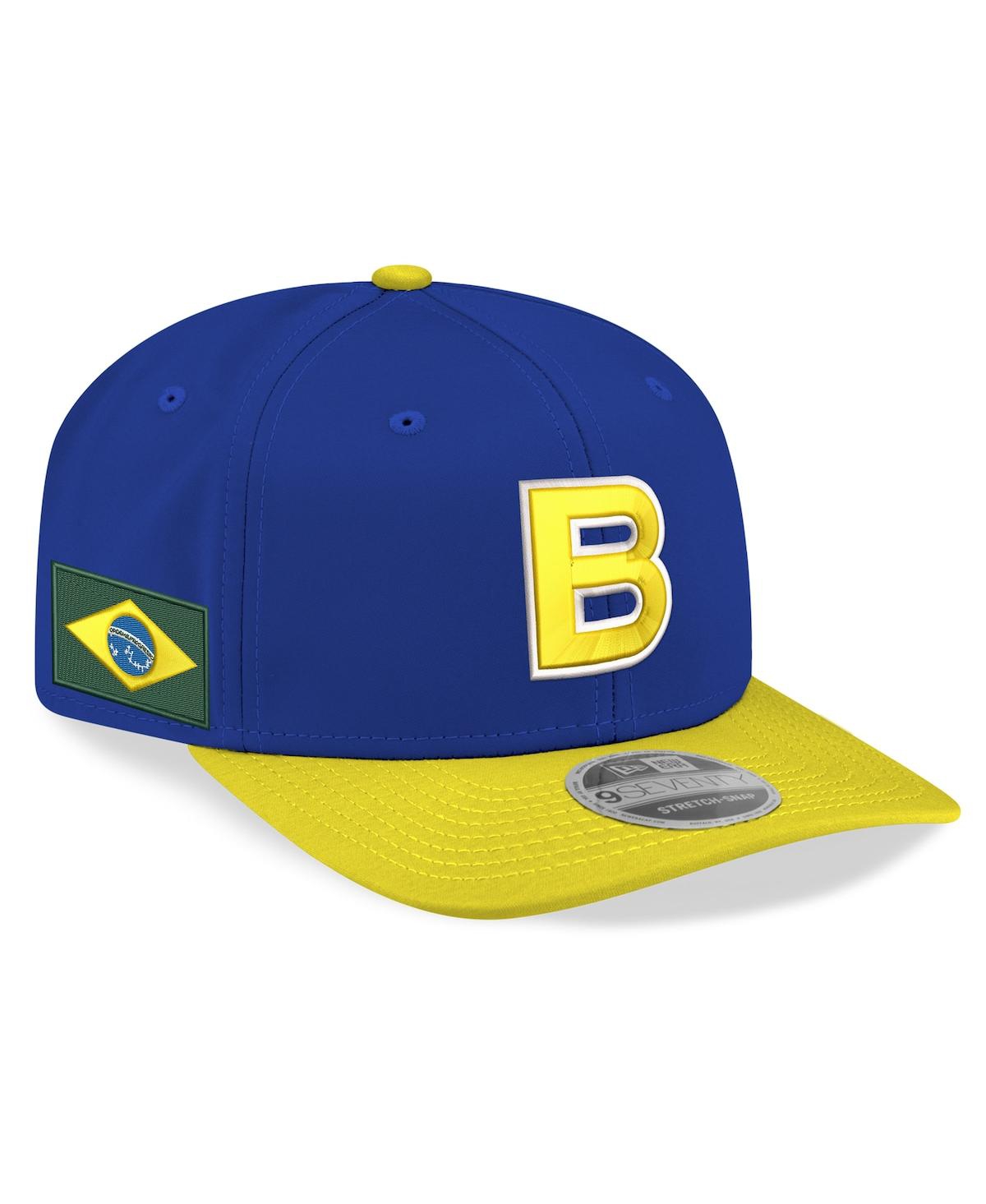 Men's Blue Brazil Baseball 2026 World Baseball Classic 9SEVENTY Stretch-Snap Hat - Blue