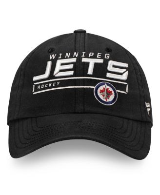 Men's Black Winnipeg Jets Authentic Pro Rinkside Fundamental Adjustable Hat