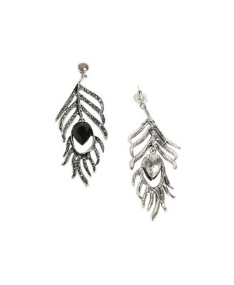 Stone Leaf Drop Earrings