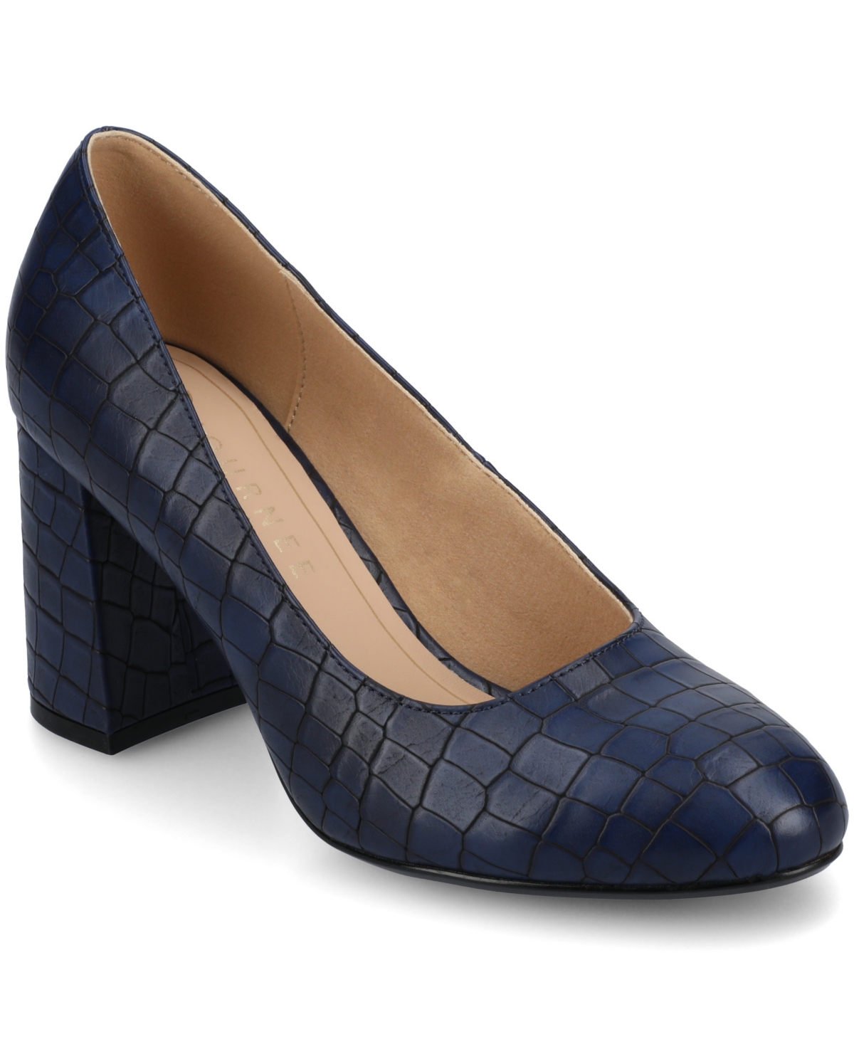 Journee Collection Women's Seraphina Round Toe Pumps In Blue