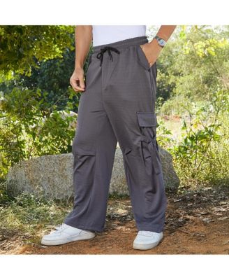 Men's Moon Grey Checkered Baggy Cargo Pants