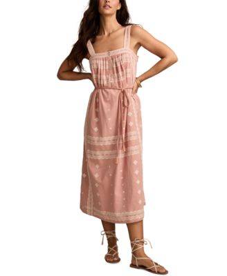 Lucky Brand - Women's Printed Cotton Sleeveless Midi Dress