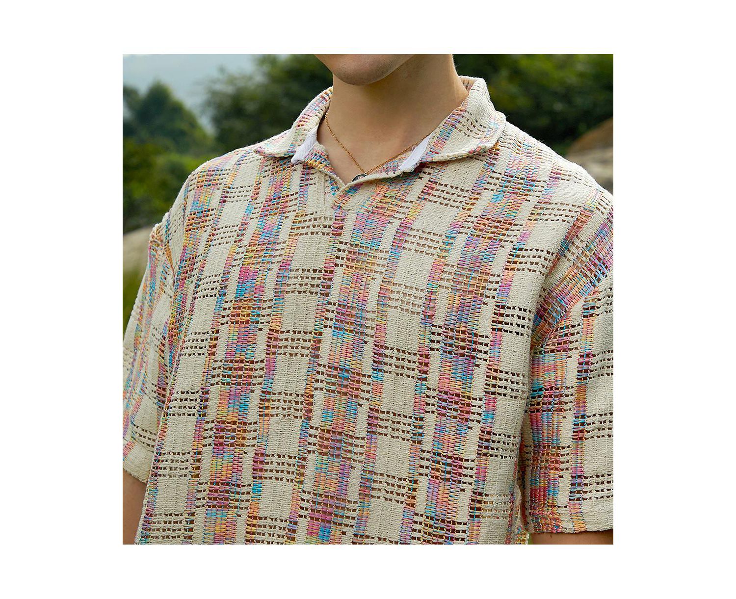 Men's Off-White Prism Oversized Polo T-Shirt