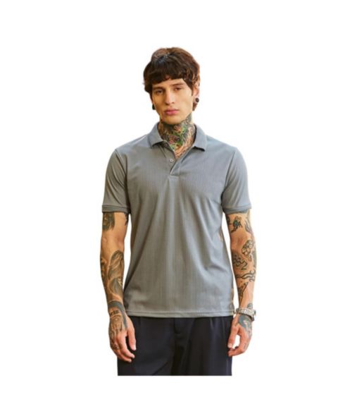 Мужская футболка Cahoot Campus Sutra Coin Grey Ribbed -Tactile Polo, цвет: Серый