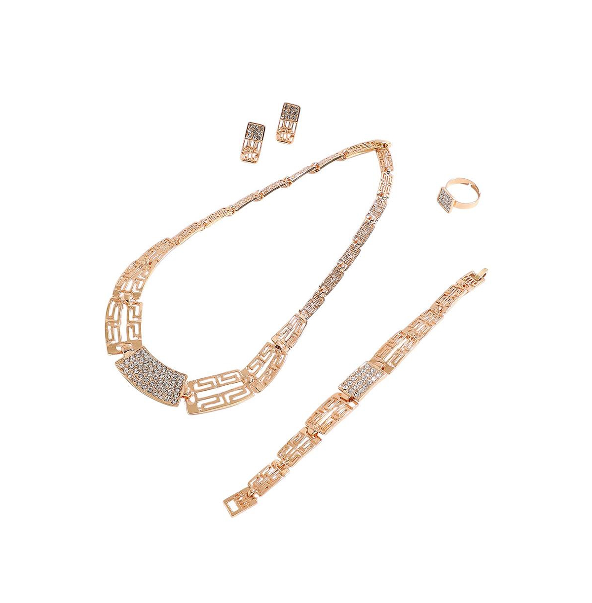 Sohi Gold-plated Stones Jewellery Set