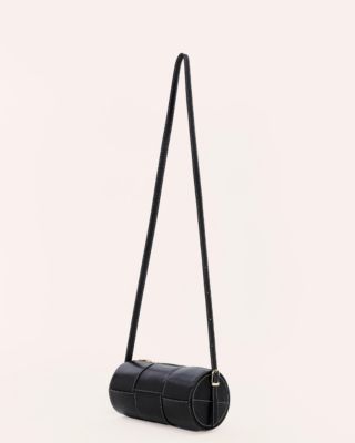 Women's Woven Leather Barrel Bag, Created for Macy's