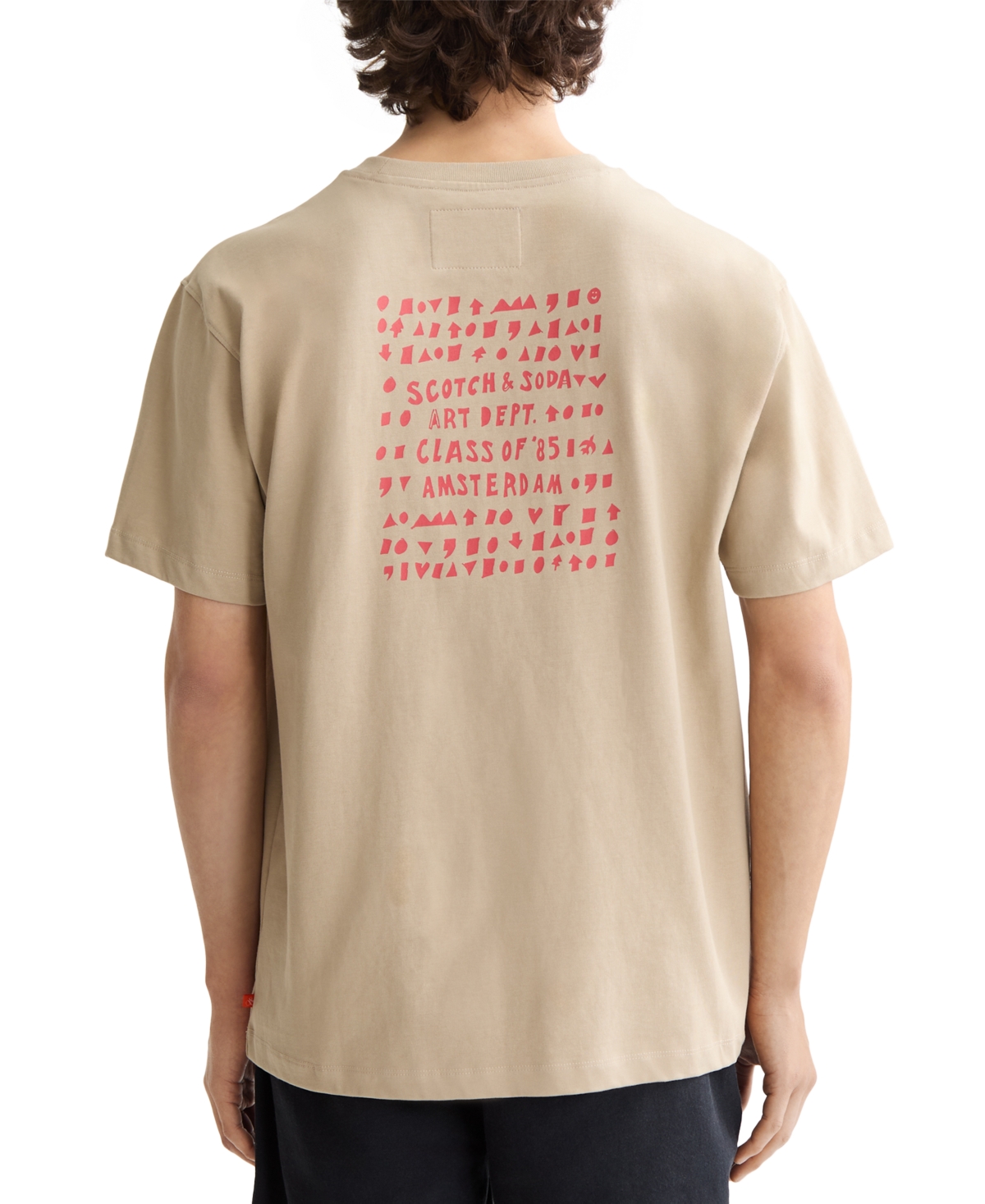Scotch & Soda Men's Relaxed Fit Short Sleeve Crewneck Art Class Graphic T-shirt In Neutral