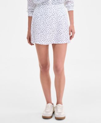 On 34th Womens Geo Puzzle Print A-Line Mini Skirt Exclusively at Macys - Bright White Combo 12$