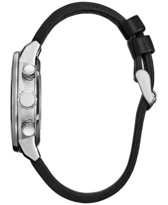 Eco-Drive Men's Chronograph Star Wars Rebel Starfighter Black Leather Strap Watch 44mm Box Set