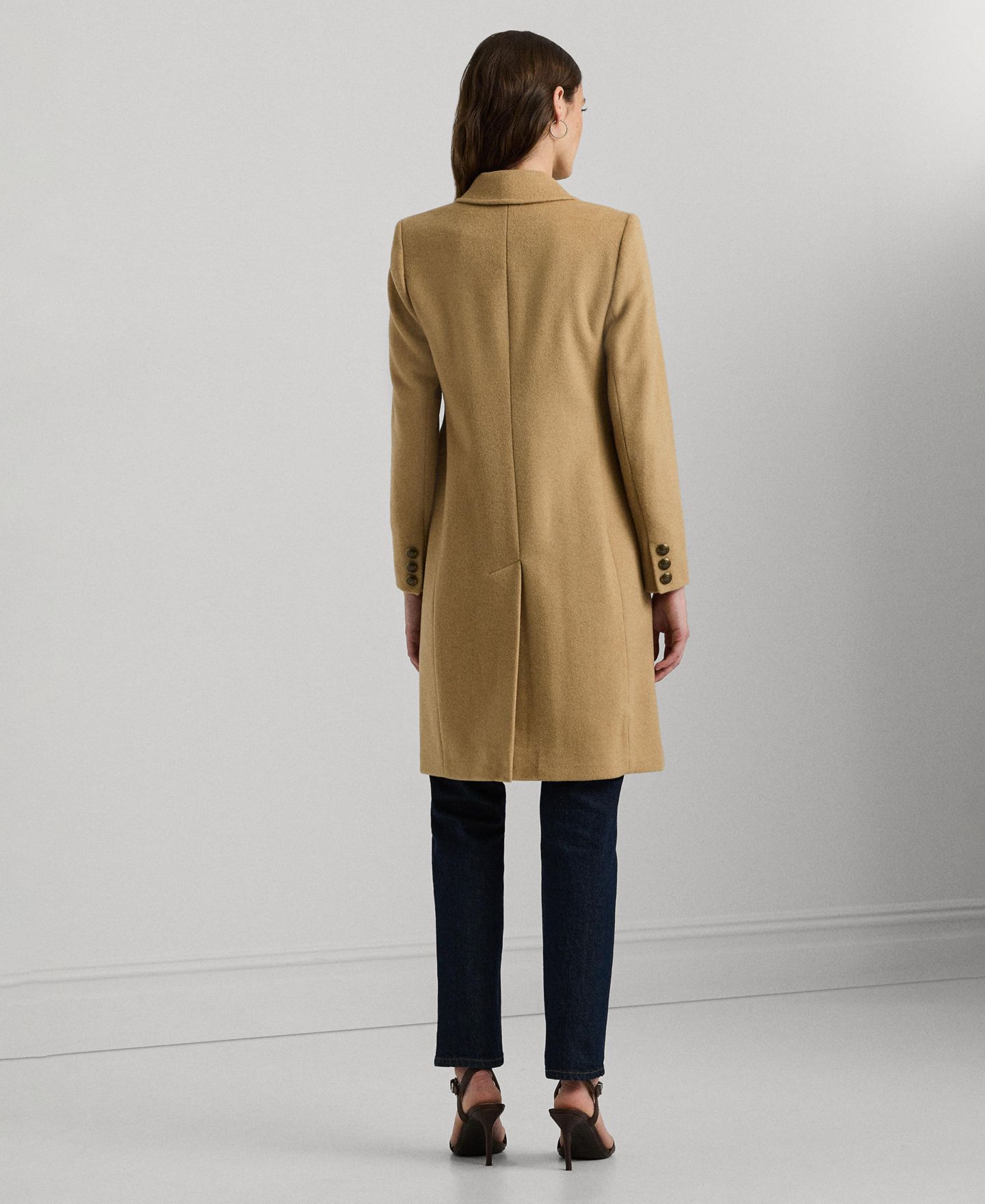 Женское пальто Lauren Ralph Lauren Single-Breasted Peacoat, цвет: Верблюжий — фото 4