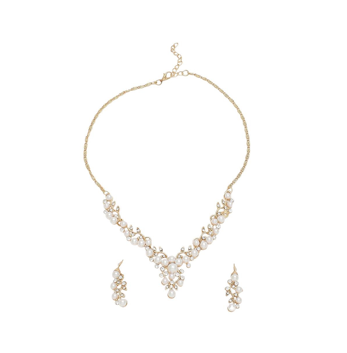 Sohi Gold-plated Pearl Jewellery Set