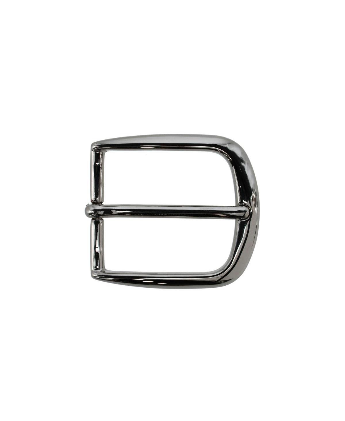 Men's 35mm Solid Brass Italian Classic Rounded Harness Belt Buckle - Polished brass