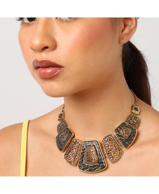 Gold-Plated  Stone Necklace