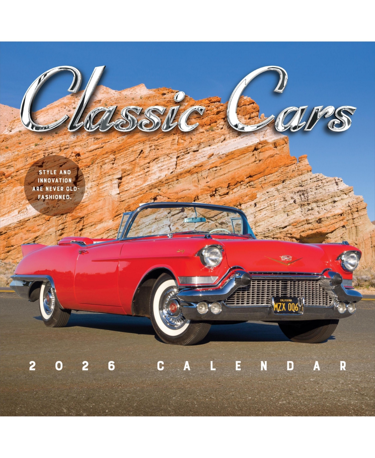 2026 Classic Cars Wall Calendar - Multicolor