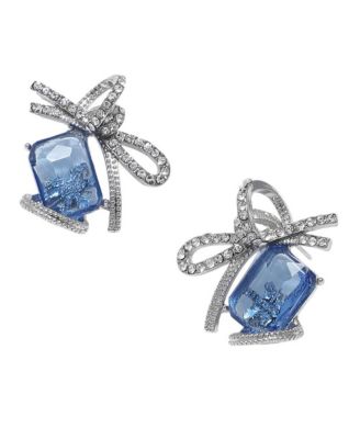 Crystal-Bow Stud Earrings