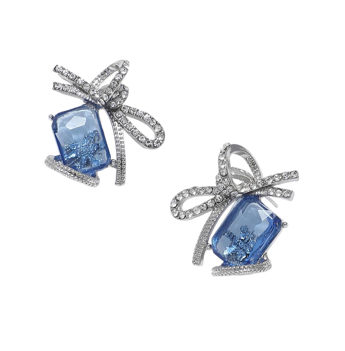 Sohi Crystal-bow Stud Earrings