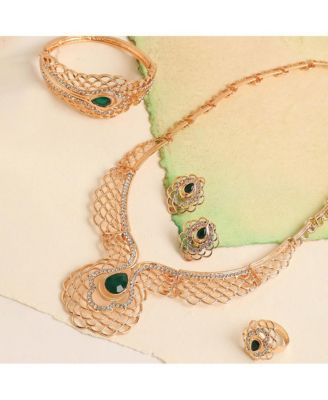 -Plated Stones Jewellery Set