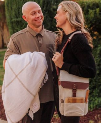 2 Bottle Wine and Cheese Board Cooler Tote Bag Set