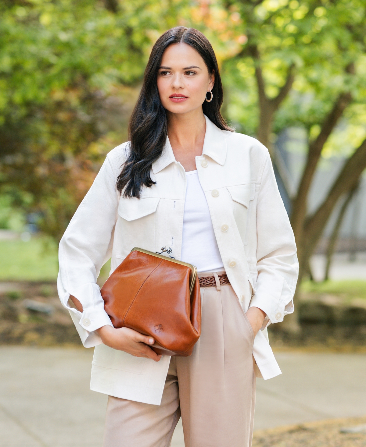 Patricia Nash Sofia Kisslock Leather Bag