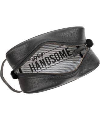 The Hey Handsome Pebble Grain Genuine Leather Toiletry Dopp Kit